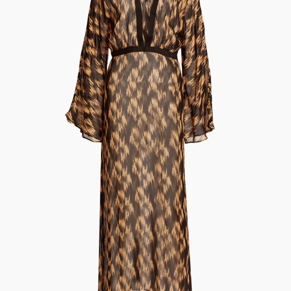 SOLD OUT Malibu Black and Brown Maxi Dress - Picture 3 of 3